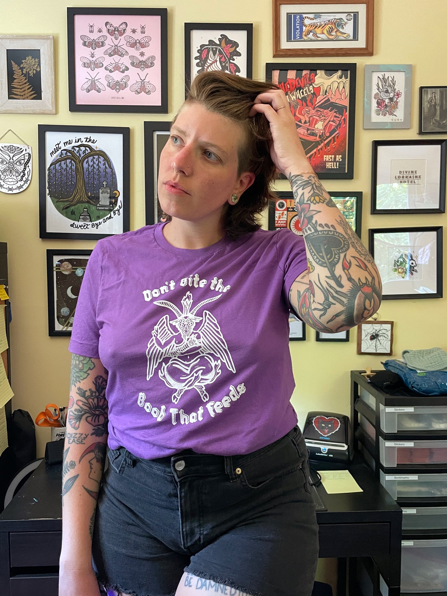 Baphomet Boob Tee Shirt
