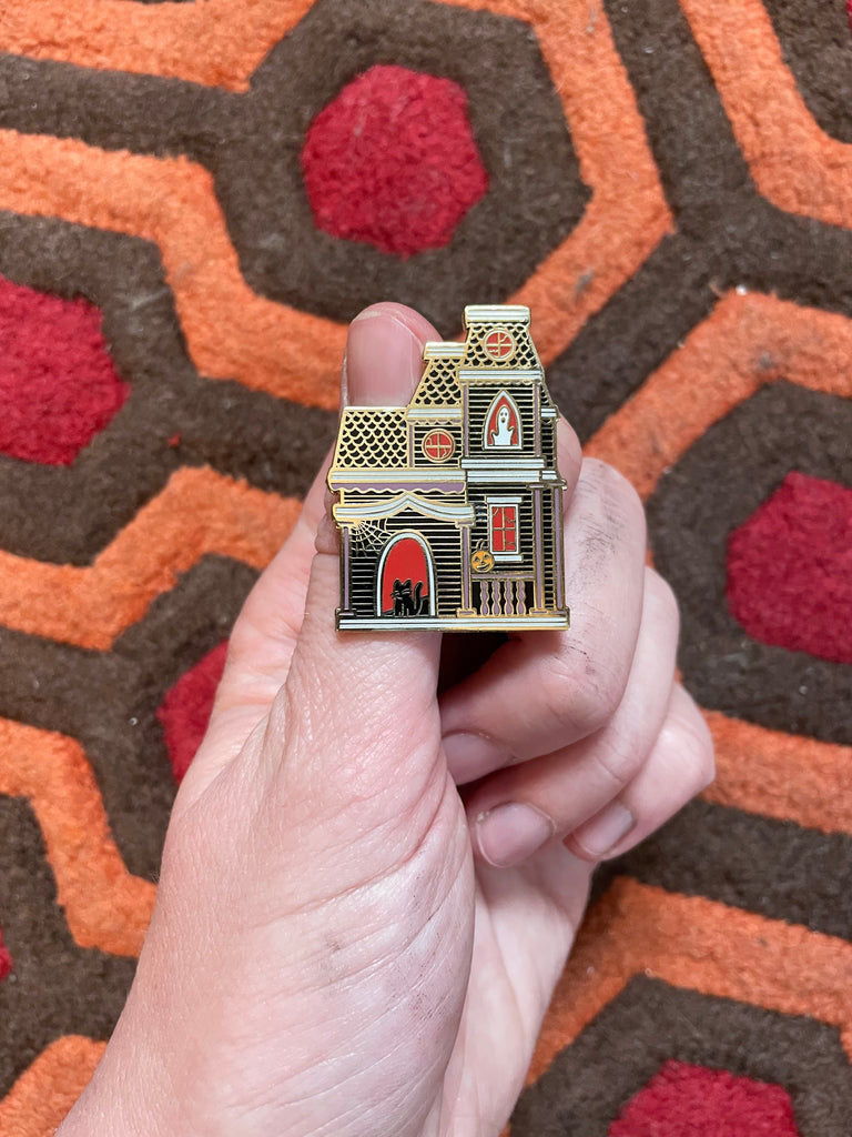 Haunted House Enamel Pin