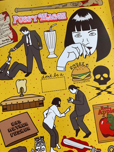 Quentin Tarantino Flash Sheet Print