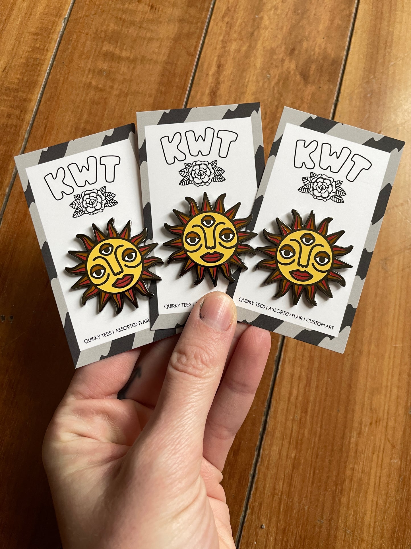 Sun Enamel Pin