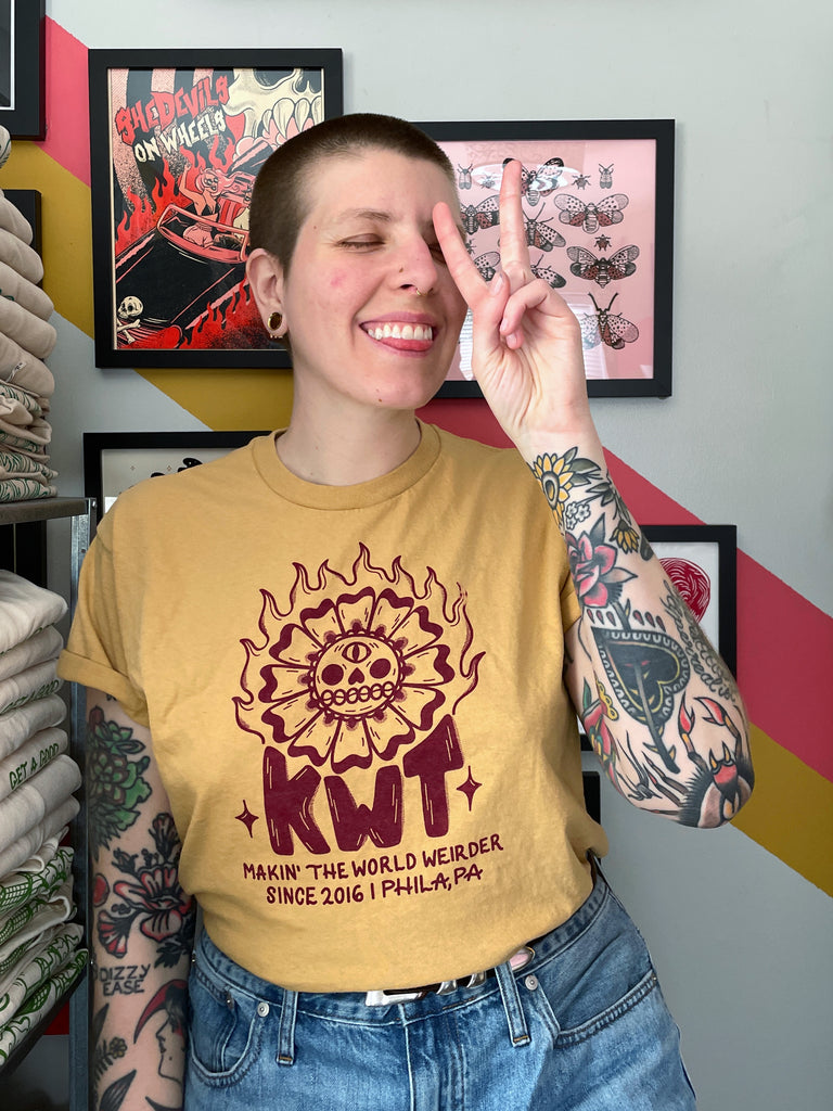 Flaming Flower Shop Tee Shirt