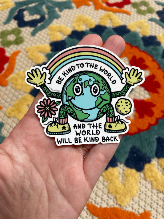 Kind to the World Sticker