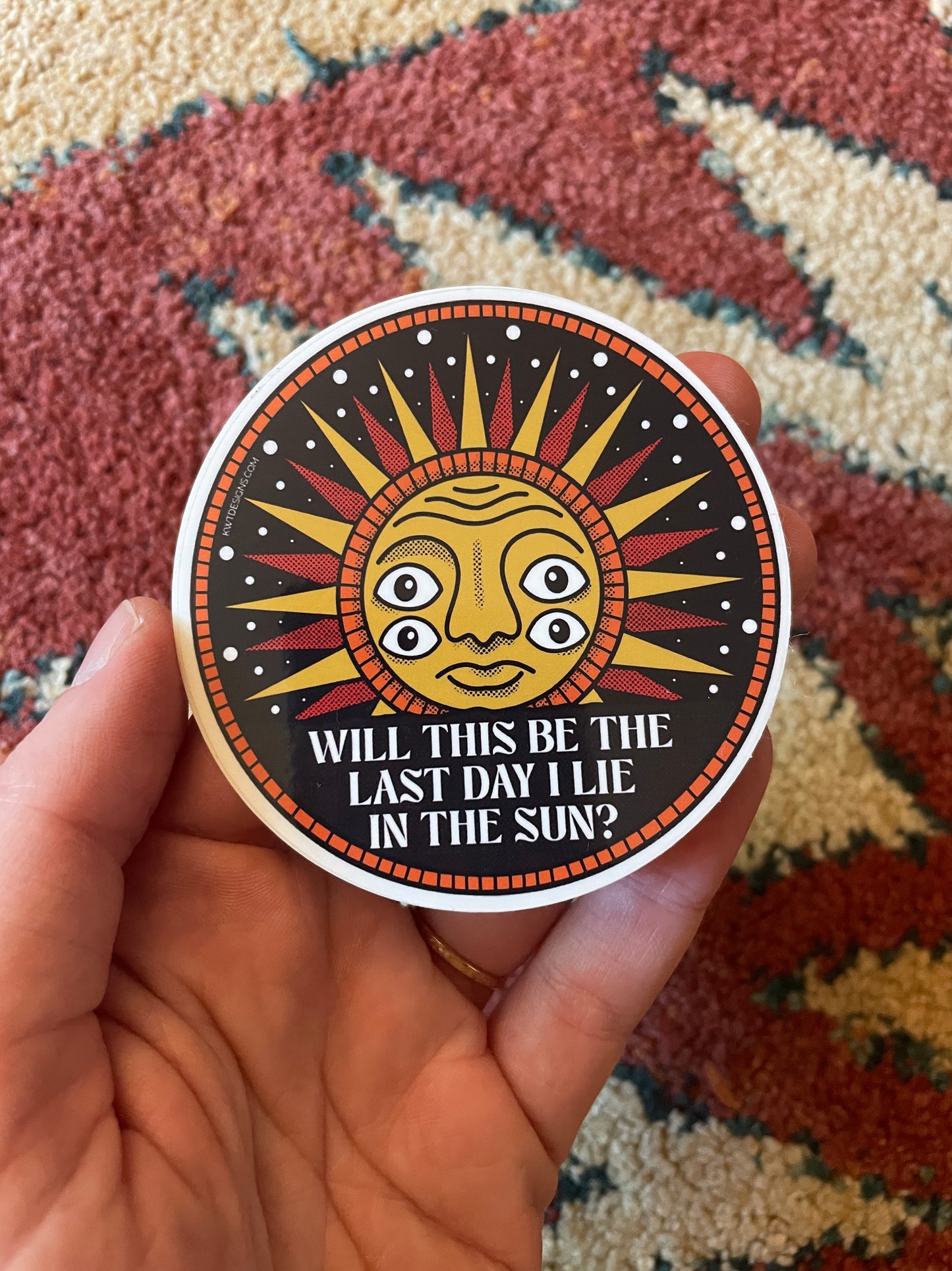 Lie in the Sun Sticker
