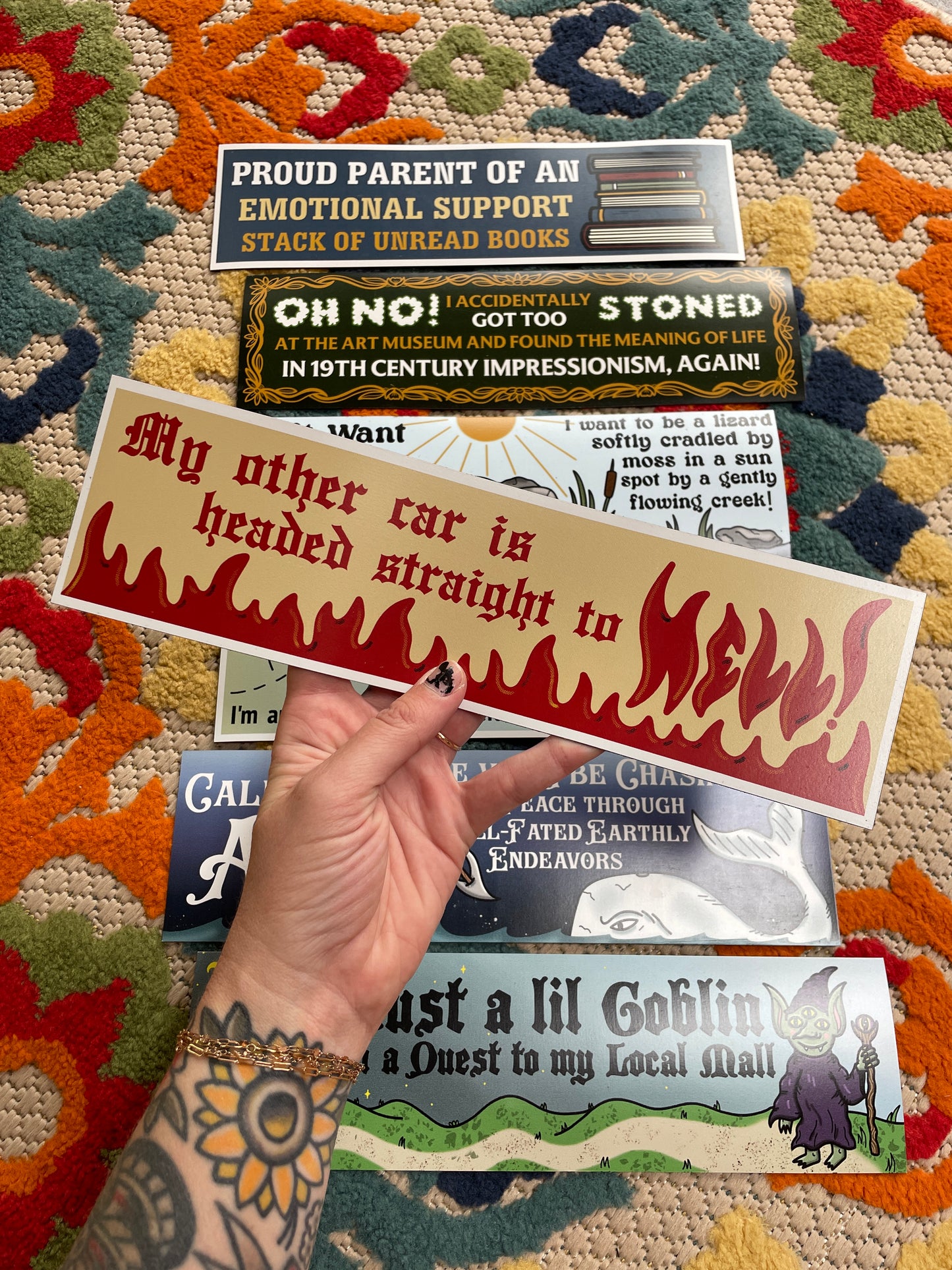 Headed Straight to Hell Car Bumper Magnet