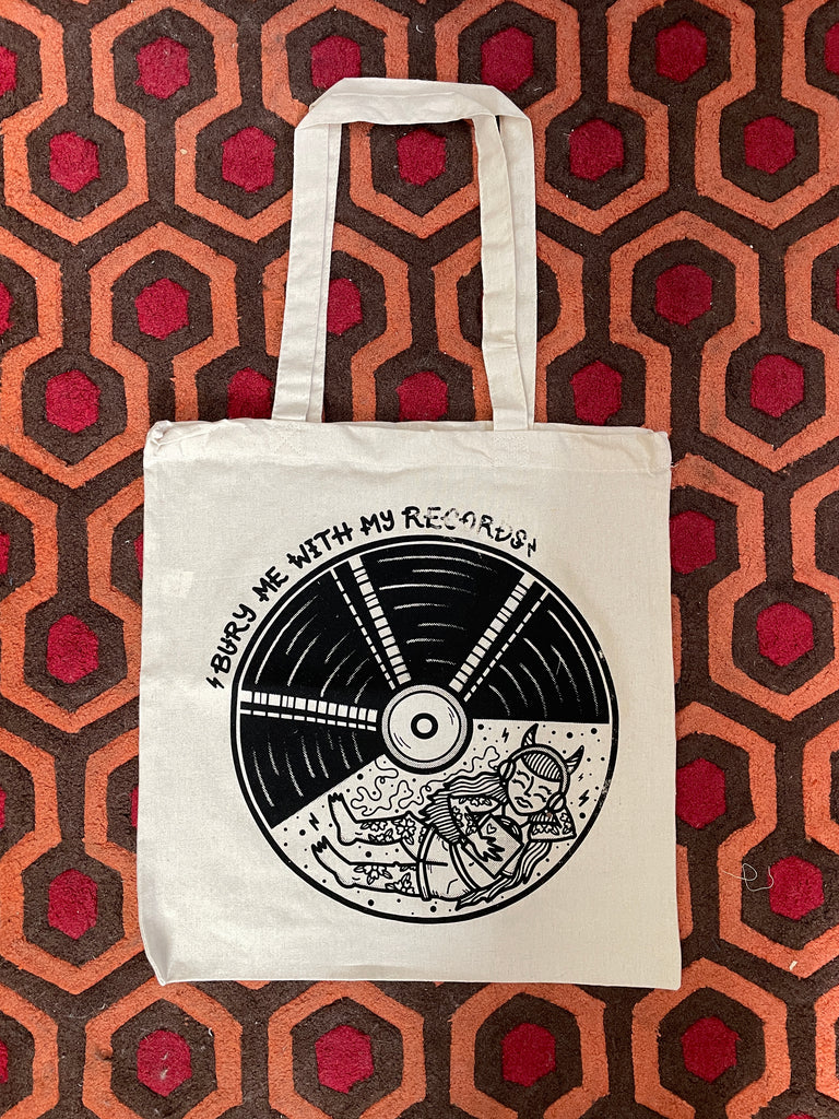 MISPRINT Bury Me With My Records Tote