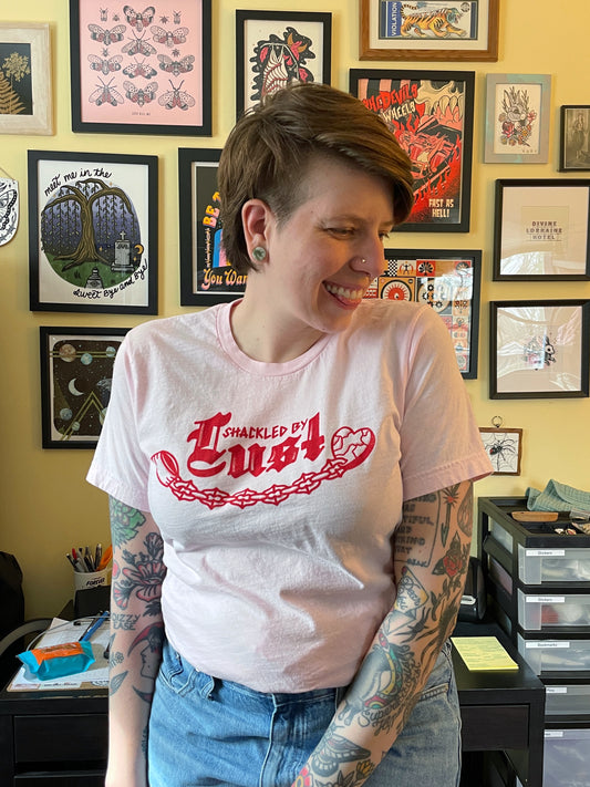 RETIRING Shackled by Lust Tee Shirt