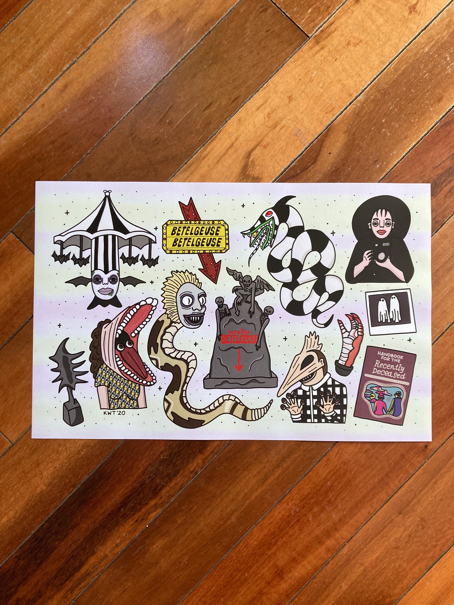 Beetlejuice Flash Sheet Print