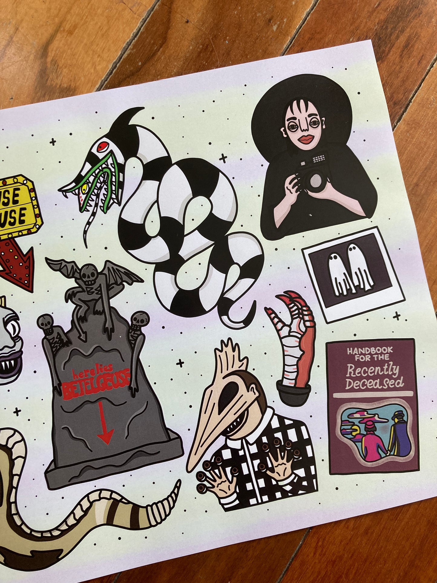 Beetlejuice Flash Sheet Print