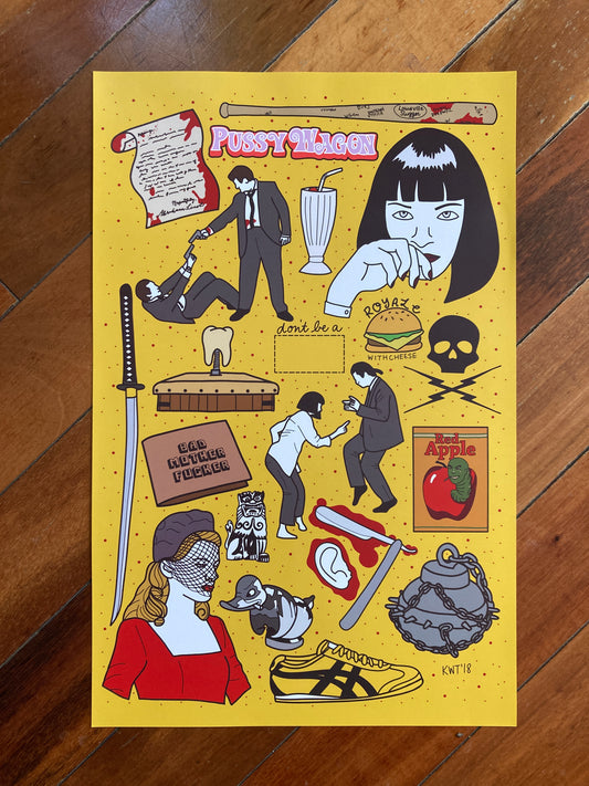 Quentin Tarantino Flash Sheet Print