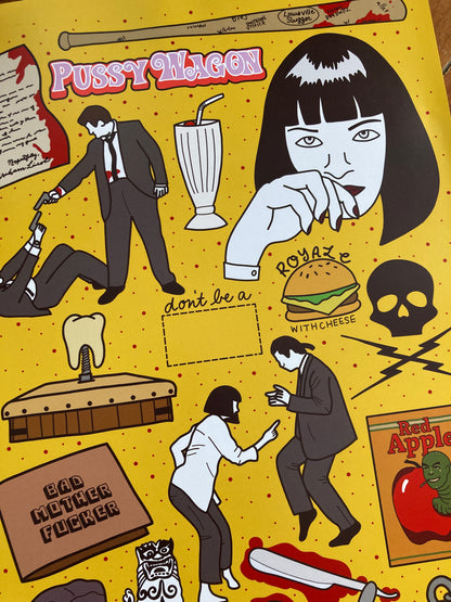 Quentin Tarantino Flash Sheet Print