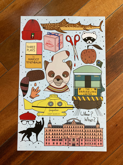 Wes Anderson Flash Sheet Print