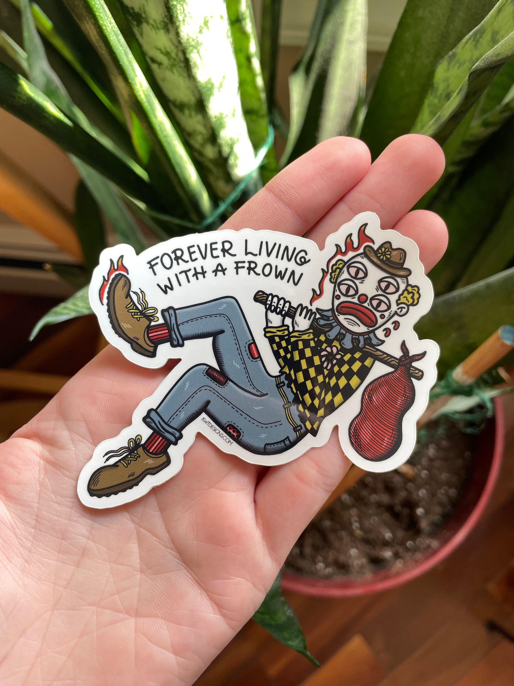 Frown Sticker Frown Sticker – KWT Designs
