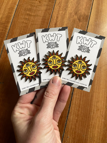 Sun Enamel Pin