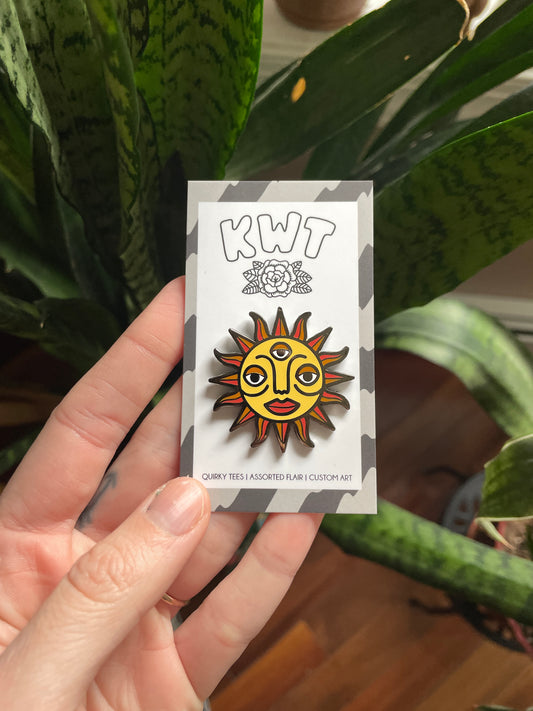 Sun Enamel Pin