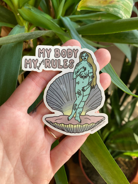 My Body My Rules Sticker