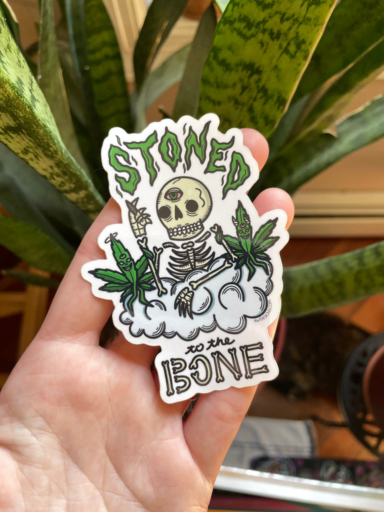 Stoned to the Bone Sticker